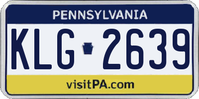 PA license plate KLG2639