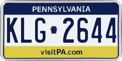 PA license plate KLG2644
