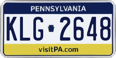 PA license plate KLG2648