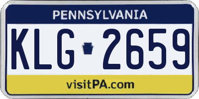 PA license plate KLG2659
