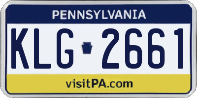 PA license plate KLG2661