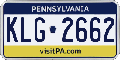 PA license plate KLG2662
