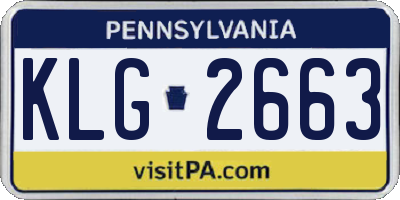 PA license plate KLG2663
