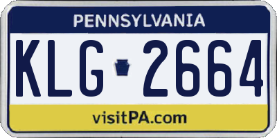 PA license plate KLG2664