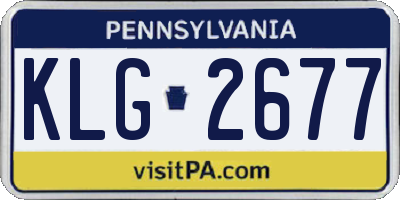 PA license plate KLG2677
