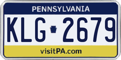 PA license plate KLG2679