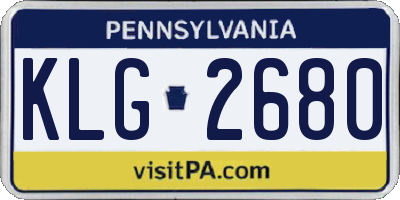 PA license plate KLG2680