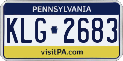 PA license plate KLG2683