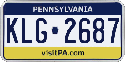 PA license plate KLG2687