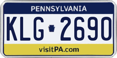 PA license plate KLG2690