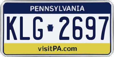 PA license plate KLG2697