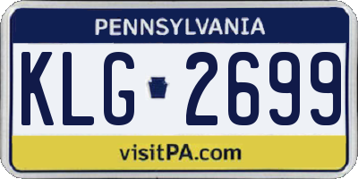PA license plate KLG2699