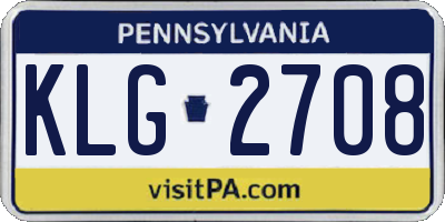 PA license plate KLG2708