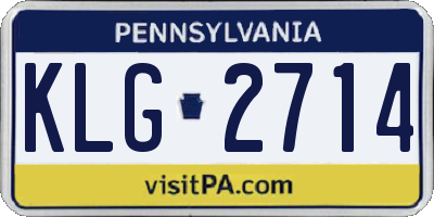 PA license plate KLG2714