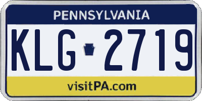 PA license plate KLG2719