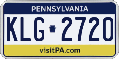 PA license plate KLG2720