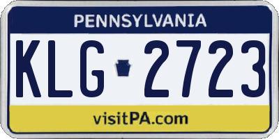PA license plate KLG2723