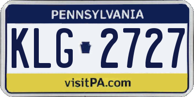 PA license plate KLG2727