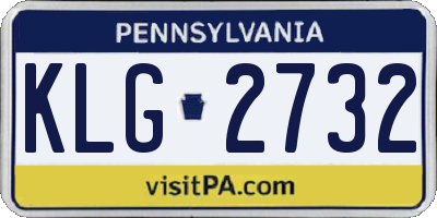 PA license plate KLG2732
