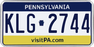 PA license plate KLG2744