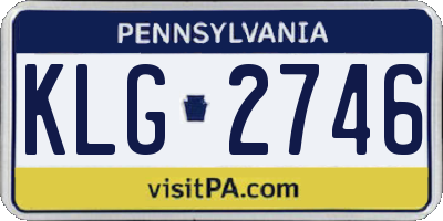 PA license plate KLG2746