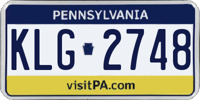 PA license plate KLG2748