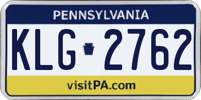 PA license plate KLG2762