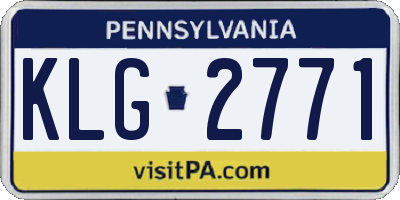 PA license plate KLG2771