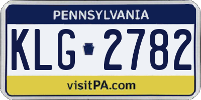 PA license plate KLG2782