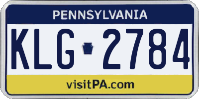 PA license plate KLG2784