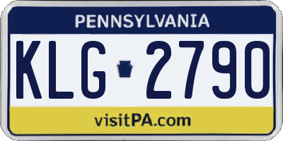 PA license plate KLG2790