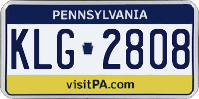 PA license plate KLG2808