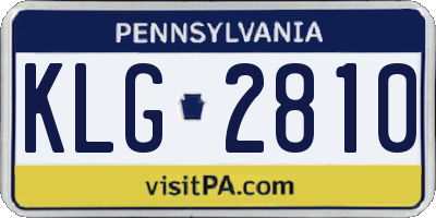 PA license plate KLG2810