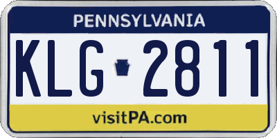 PA license plate KLG2811
