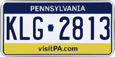 PA license plate KLG2813