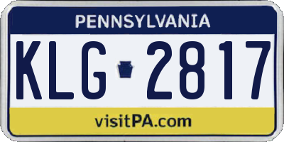 PA license plate KLG2817