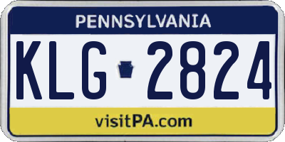 PA license plate KLG2824