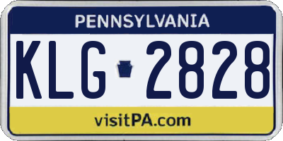 PA license plate KLG2828