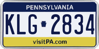 PA license plate KLG2834