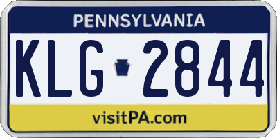 PA license plate KLG2844