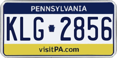 PA license plate KLG2856