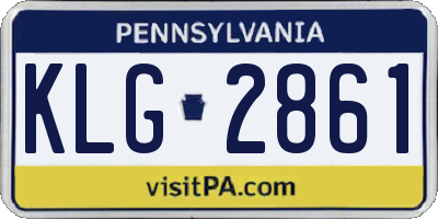PA license plate KLG2861