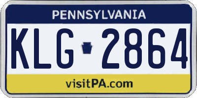 PA license plate KLG2864