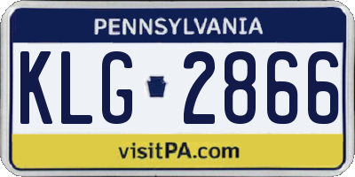 PA license plate KLG2866
