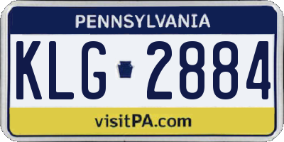 PA license plate KLG2884