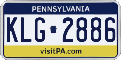 PA license plate KLG2886