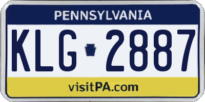 PA license plate KLG2887
