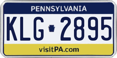 PA license plate KLG2895