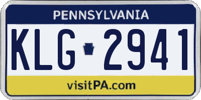 PA license plate KLG2941