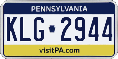 PA license plate KLG2944